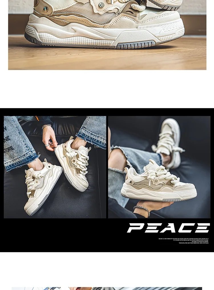 New thick sole niche board shoes, casual outdoor sports skateboard shoes, student shoes, versatile men's shoes