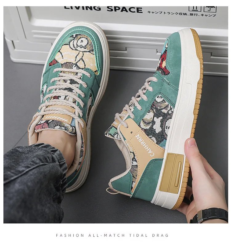 Men's Canvas Shoes New Platform Sneakers Trendy Lace-up Bear Skate Shoes 2023 Men Street Versatile Casual Shoes Tenis Masculino Men's Canvas Shoes New Platform Sneakers Trendy Lace-up Bear Skate Shoes 2023 Men Street Versatile Casual Shoes Tenis Masculino