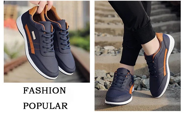 Leather Men's Shoes Luxury Brand England Trend Casual Shoes Men Sneakers Breathable Leisure Male Footwear Chaussure Homme