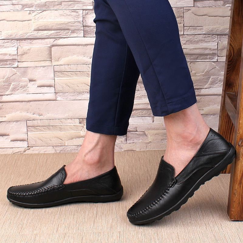 Genuine Leather Men Shoes Casual Luxury Brand Formal Mens Loafers Moccasins Italian Breathable Slip on Male Boat Shoes Plus Size