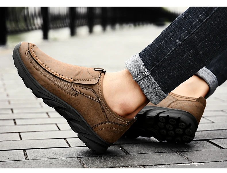 Men Casual Shoes Loafers Sneakers 2023 New Fashion Handmade Retro Leisure Loafers Shoes Zapatos Casuales Hombres Men Shoes