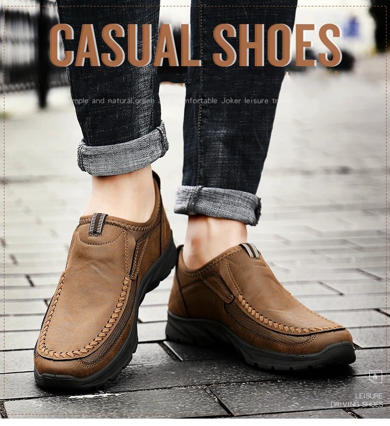 Men Casual Shoes Loafers Sneakers 2023 New Fashion Handmade Retro Leisure Loafers Shoes Zapatos Casuales Hombres Men Shoes