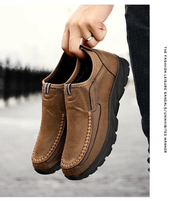 Men Casual Shoes Loafers Sneakers 2023 New Fashion Handmade Retro Leisure Loafers Shoes Zapatos Casuales Hombres Men Shoes
