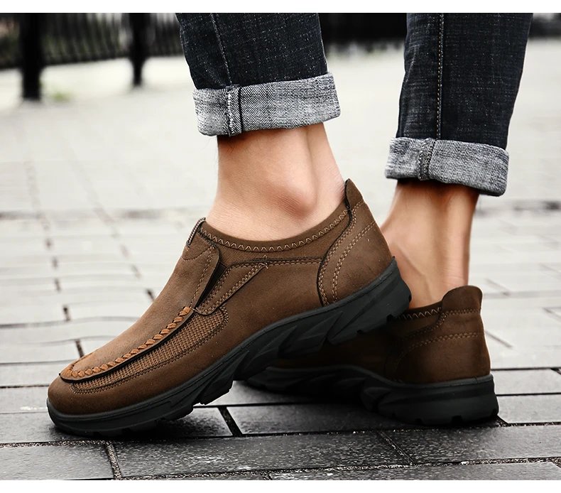 Men Casual Shoes Loafers Sneakers 2023 New Fashion Handmade Retro Leisure Loafers Shoes Zapatos Casuales Hombres Men Shoes