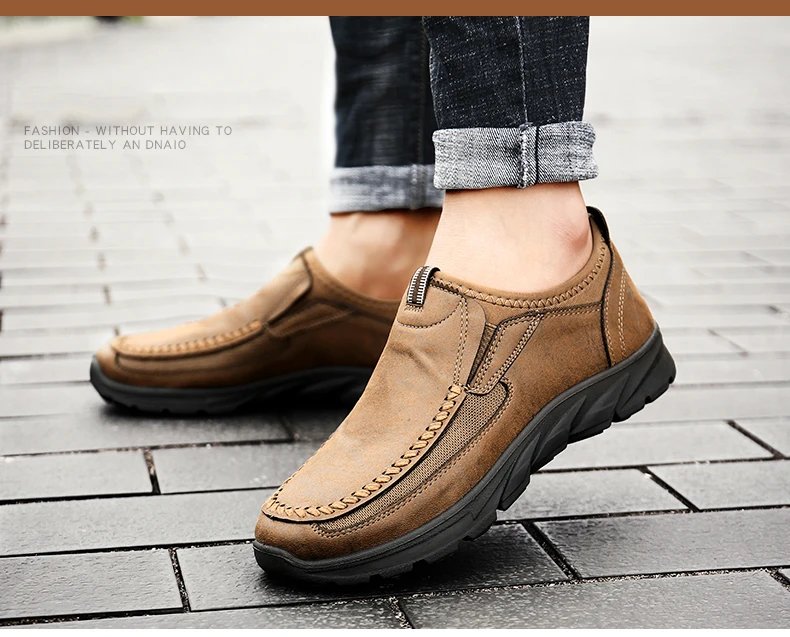 Men Casual Shoes Loafers Sneakers 2023 New Fashion Handmade Retro Leisure Loafers Shoes Zapatos Casuales Hombres Men Shoes