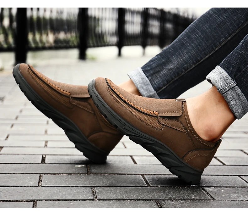 Men Casual Shoes Loafers Sneakers 2023 New Fashion Handmade Retro Leisure Loafers Shoes Zapatos Casuales Hombres Men Shoes