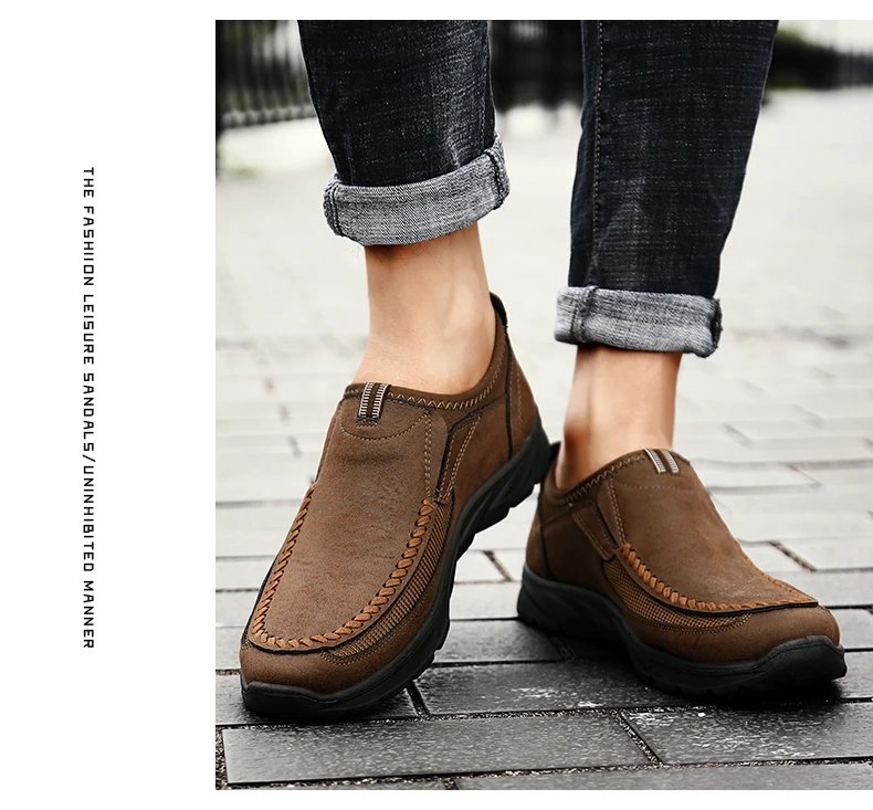 Men Casual Shoes Loafers Sneakers 2023 New Fashion Handmade Retro Leisure Loafers Shoes Zapatos Casuales Hombres Men Shoes
