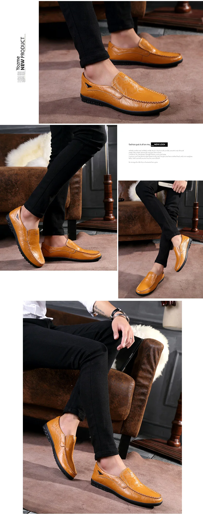 Genuine Leather Men Casual Shoes Luxury Brand 2023 Mens Loafers Moccasins Breathable Slip on Black Driving Shoes Plus Size 37-47 Genuine Leather Men Casual Shoes Luxury Brand 2023 Mens Loafers Moccasins Breathable Slip on Black Driving Shoes Plus Size 37-47