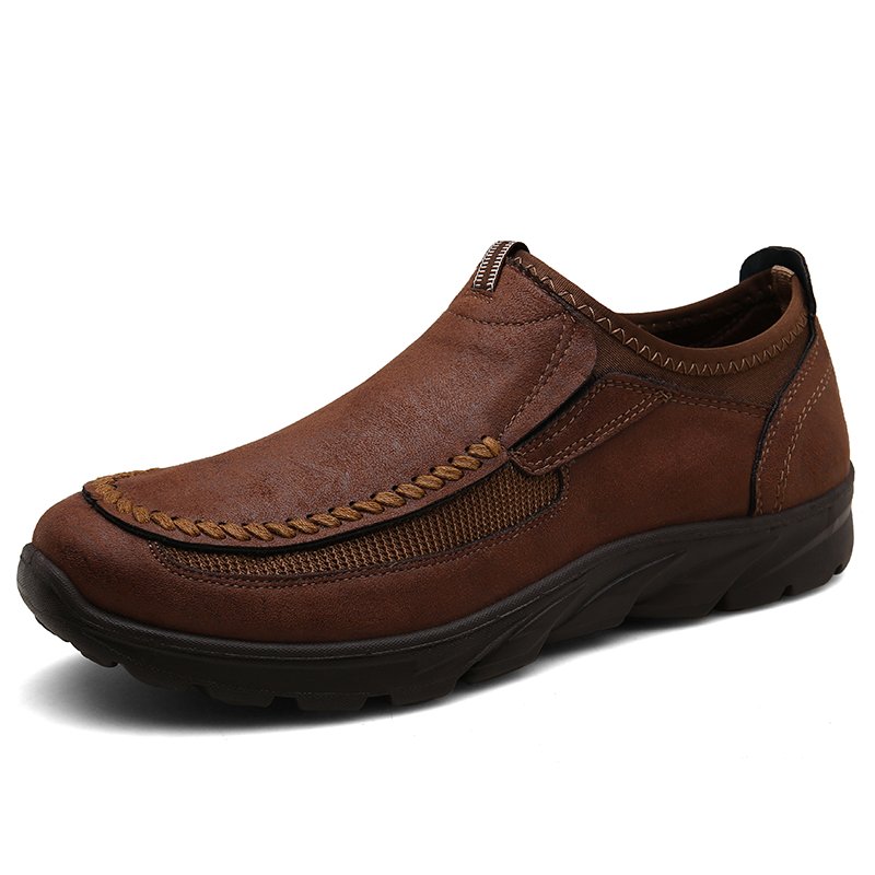 Leather Men Casual Shoes Zapatos Brand Men Loafers Moccasins Breathable Slip on Driving Shoes Plus Size 39-48 Drop Shipping
