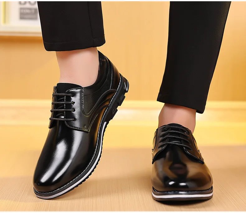 Retro Men Shoes Business Brand Leather Shoes Fashion Casual Shoes for Men Black Brown Breathable Loafers Comfort Men'shoe 2023