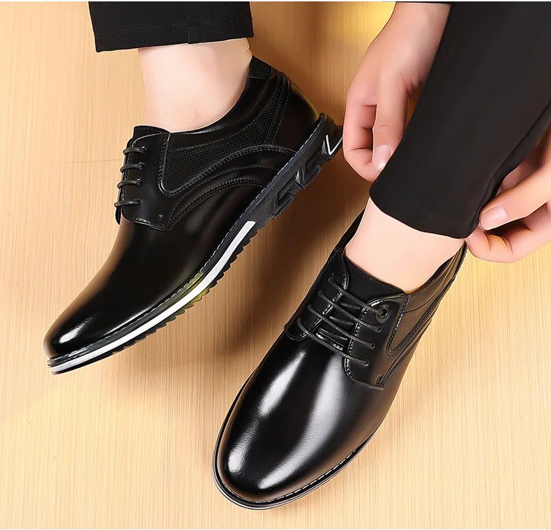 Retro Men Shoes Business Brand Leather Shoes Fashion Casual Shoes for Men Black Brown Breathable Loafers Comfort Men'shoe 2023
