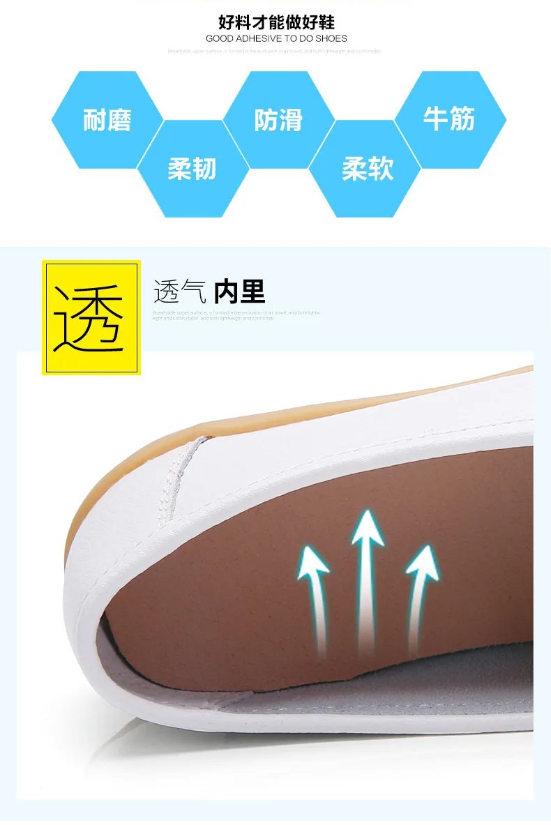 Genuine Leather Shoes Woman Soft Boat shoes for Women Flats shoes Big size 35-44 Ladies Loafers Non-Slip Sturdy Sole