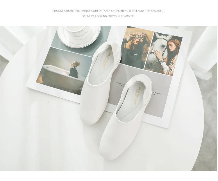 Ladies Flats new ballerinas soft leather moccasins slip on retro grandma shoes spring summer driving shoes woman mules slippers