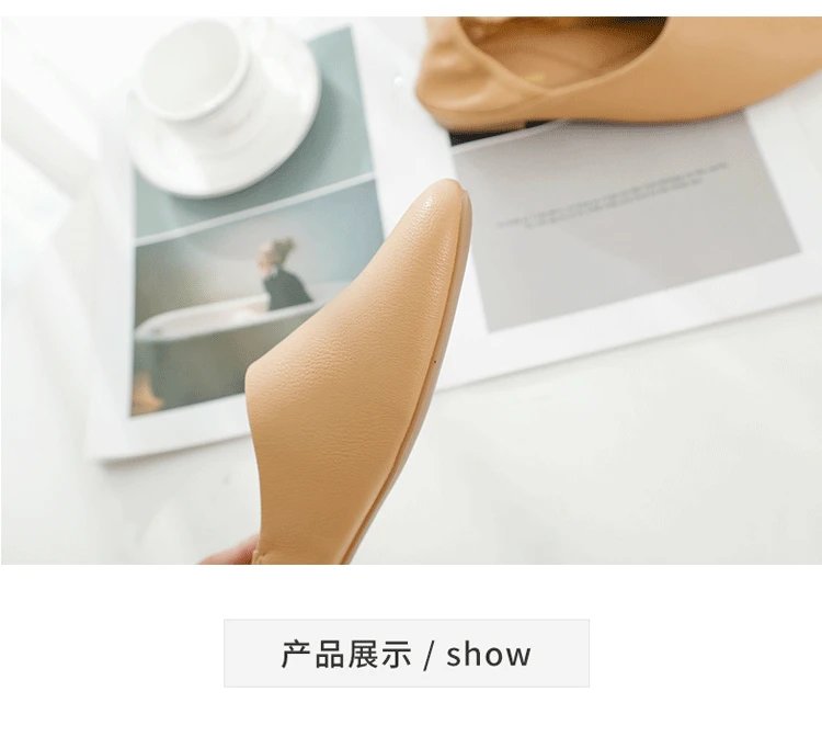 Ladies Flats new ballerinas soft leather moccasins slip on retro grandma shoes spring summer driving shoes woman mules slippers