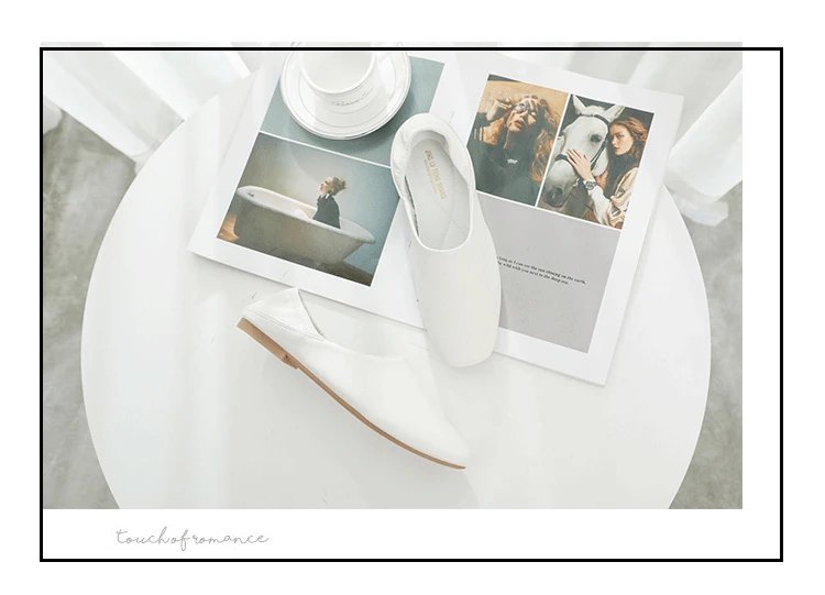 Ladies Flats new ballerinas soft leather moccasins slip on retro grandma shoes spring summer driving shoes woman mules slippers