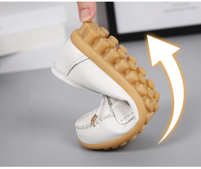 New Woman Flats Shoes Ballet Flat Sneakers Genuine Leather Spring Soft Moccasins Ladies Boat Ballerina Espadrilles Creepers