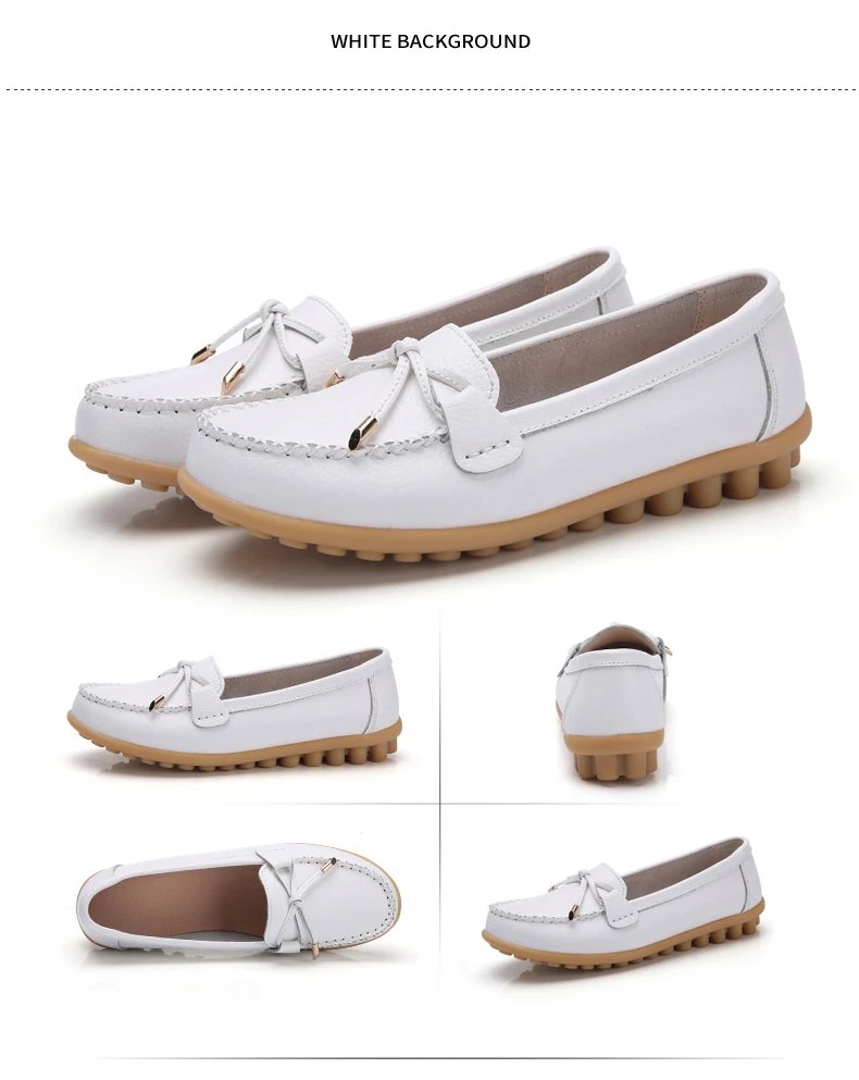 New Woman Flats Shoes Ballet Flat Sneakers Genuine Leather Spring Soft Moccasins Ladies Boat Ballerina Espadrilles Creepers