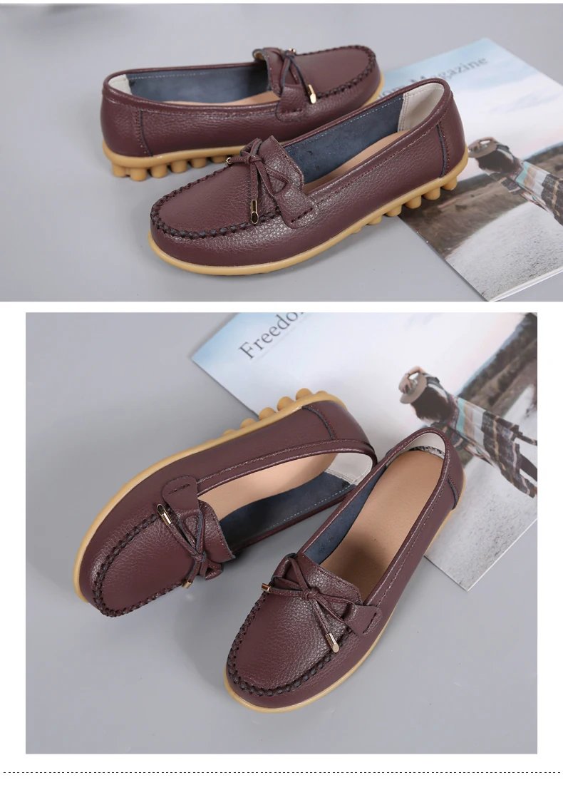 New Woman Flats Shoes Ballet Flat Sneakers Genuine Leather Spring Soft Moccasins Ladies Boat Ballerina Espadrilles Creepers