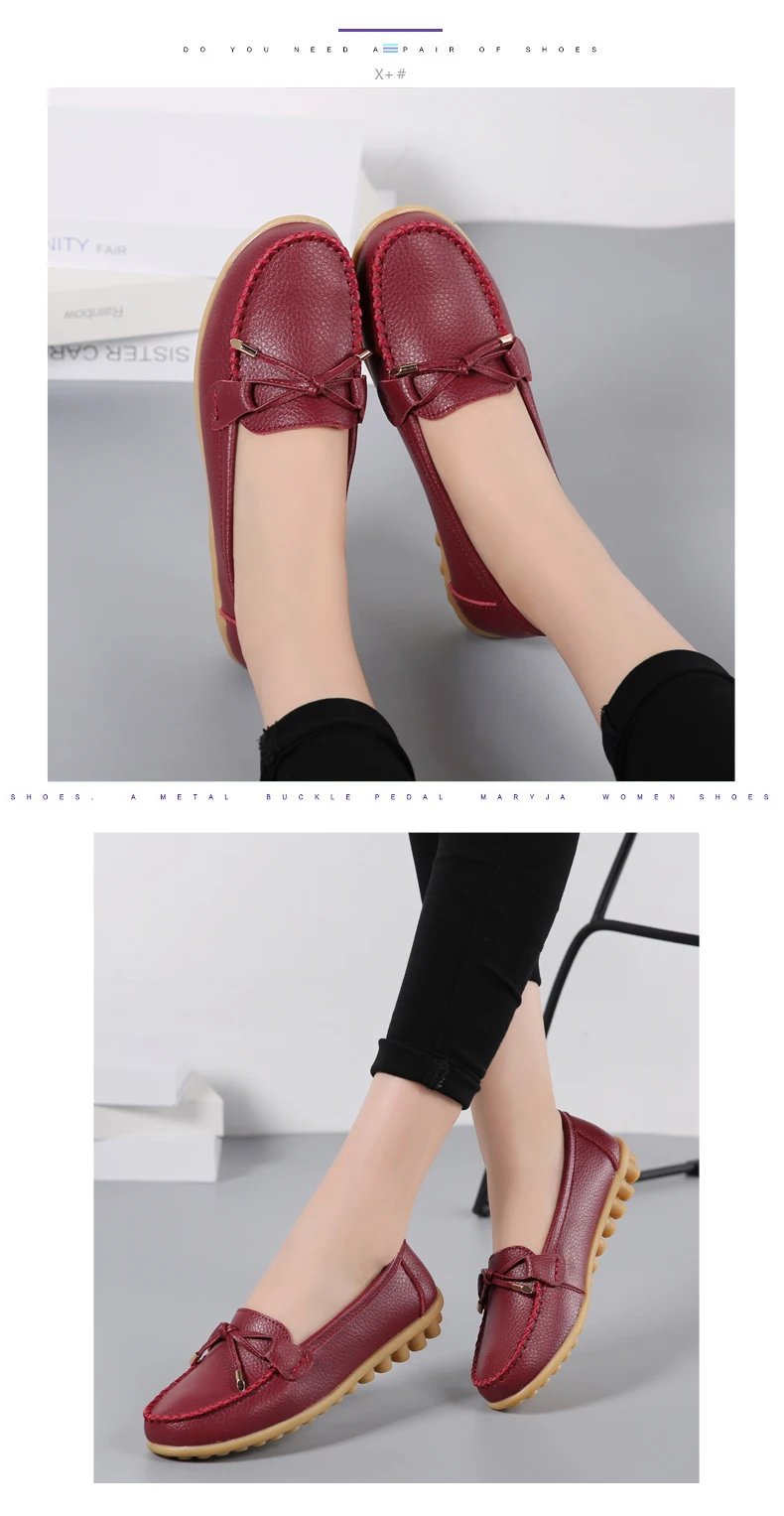 New Woman Flats Shoes Ballet Flat Sneakers Genuine Leather Spring Soft Moccasins Ladies Boat Ballerina Espadrilles Creepers