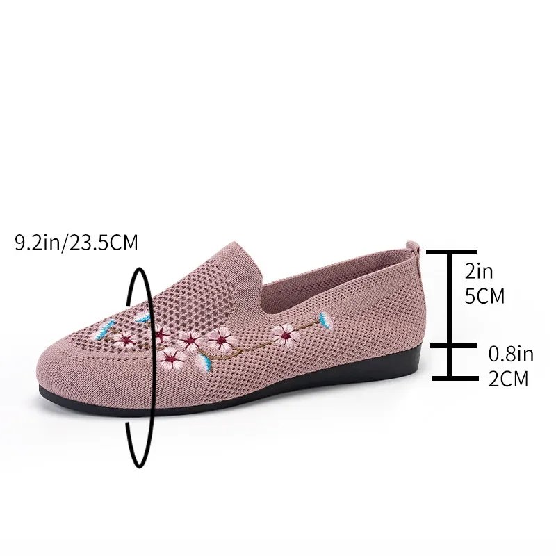 Flower Embroider Stretch Weav Ballet Flats Women Loafers Spring Autumn Breathable Mesh Casual Shoes Sneaker Boat Shoes Flower Embroider Stretch Weav Ballet Flats Women Loafers Spring Autumn Breathable Mesh Casual Shoes Sneaker Boat Shoes
