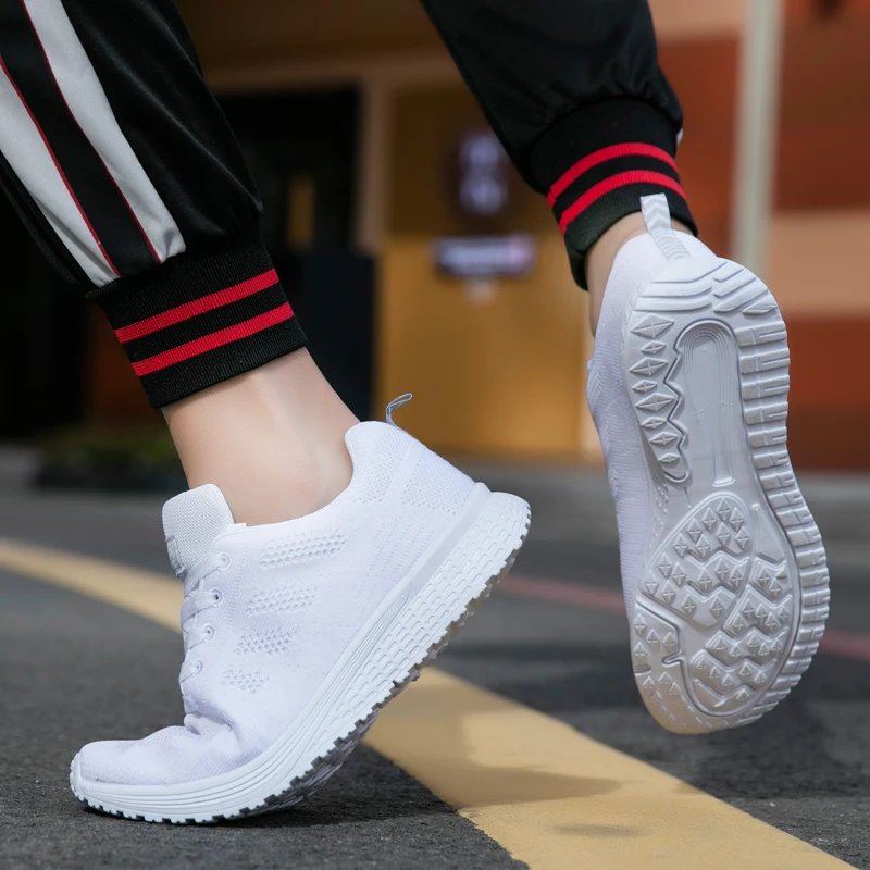 Women's Casual Flats Air Mesh Breathable Trainers Ladies Shoes Female Sneakers Women Basket Tenis Feminino