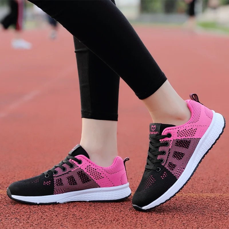 Women's Casual Flats Air Mesh Breathable Trainers Ladies Shoes Female Sneakers Women Basket Tenis Feminino