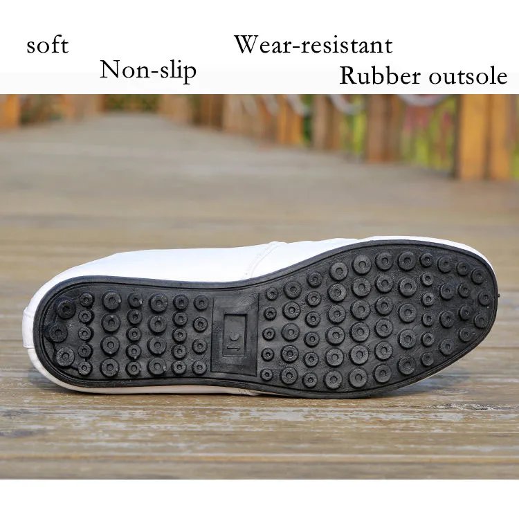 2024 Breathable Solid Color Slip Men Driving Shoes Spring And Autumn New Style Breathable Men's Peas Shoes the British Sneakers
