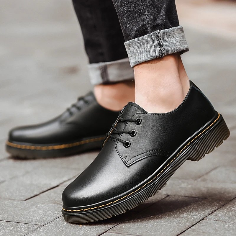 British Style Luxury Outdoor Shoes Brand Thick Bottom Oxford Shoes Lace Up Safety Shoes Beef Tendon Outsole Work Shoes Casual