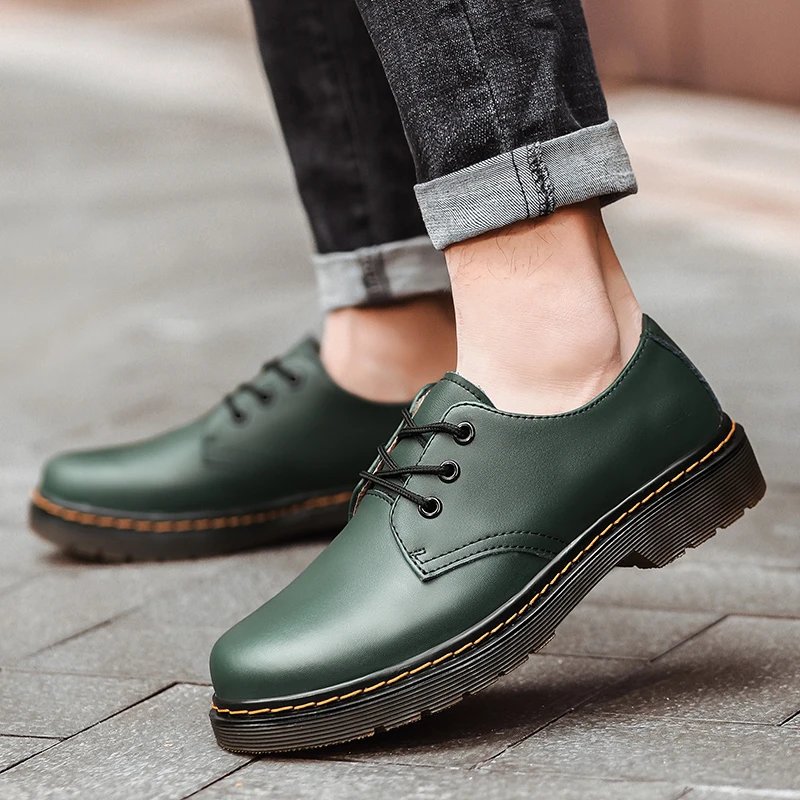 British Style Luxury Outdoor Shoes Brand Thick Bottom Oxford Shoes Lace Up Safety Shoes Beef Tendon Outsole Work Shoes Casual