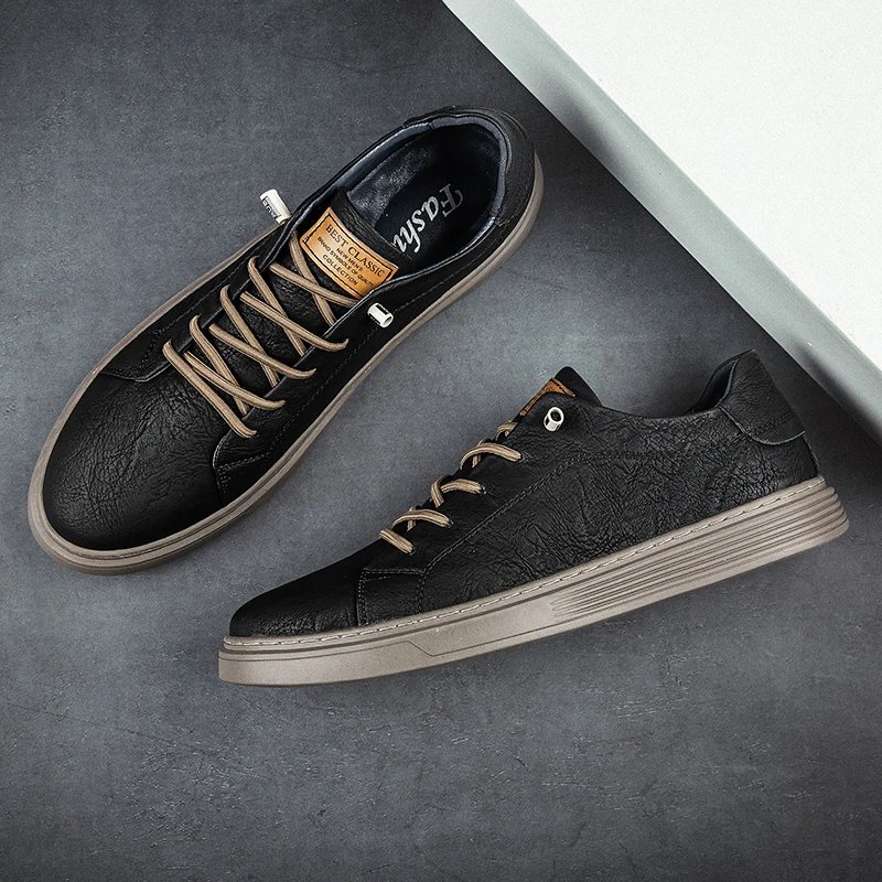 Italian Genuine Leather Casual Shoes Men's Lace Up Oxford Shoes Outdoor Jogging Shoes Office Men's Dress Shoes Large Size 36-47