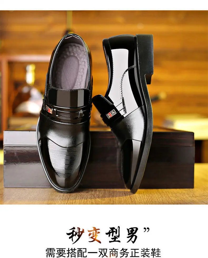 2023 Business Dress Men Shoes Formal Slip On Dress Shoes Mens Oxfords Footwear High Quality Leather Shoes For Men Loafers