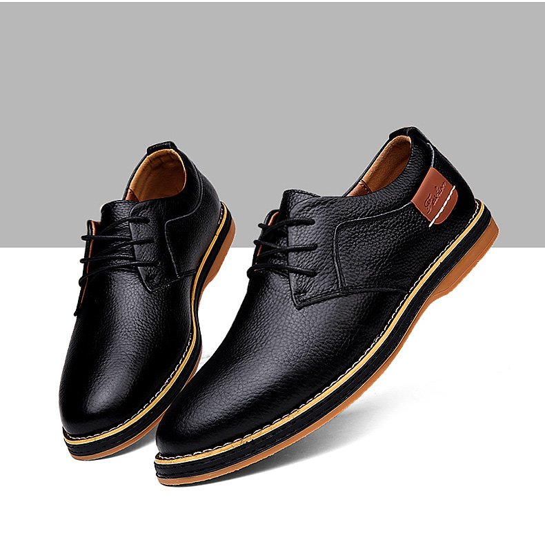 Genuine Leather Men Dress Shoes Oxfords Brogue Lace Up Italian Mens Casual Shoes Luxury Brand Moccasins Loafers Plus Size 38-48