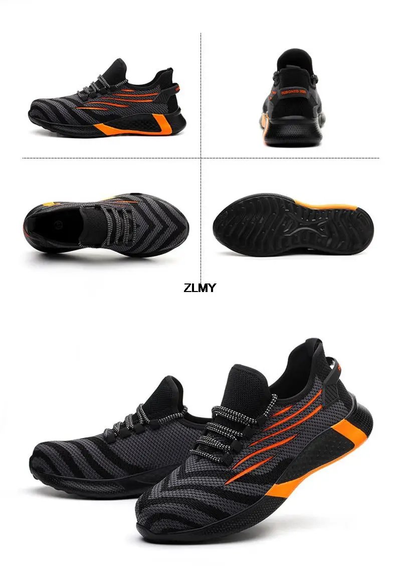 Women Safety Shoes New Steel Toe Work Safety Boots Breathable Working Sneaker Lightweight Sport Work Shoes Woman Boot Industrial