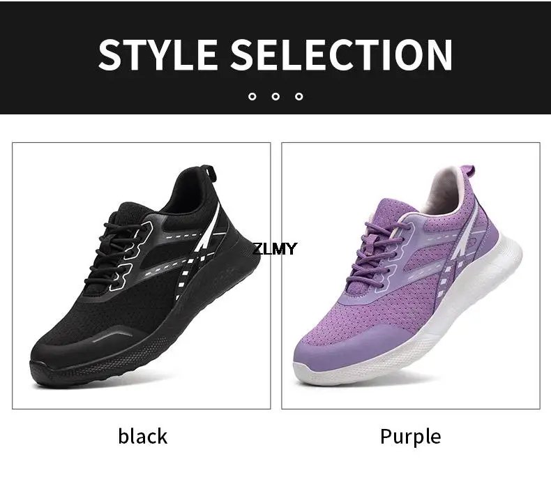 Women Safety Shoes New Steel Toe Work Safety Boots Breathable Working Sneaker Lightweight Sport Work Shoes Woman Boot Industrial