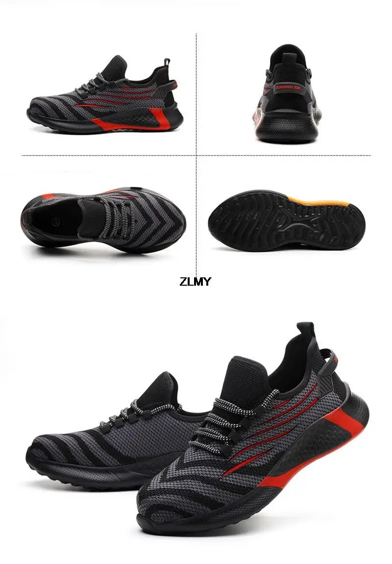 Women Safety Shoes New Steel Toe Work Safety Boots Breathable Working Sneaker Lightweight Sport Work Shoes Woman Boot Industrial