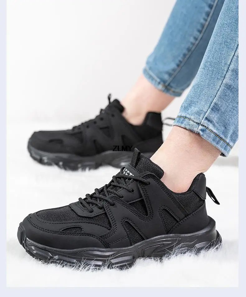 Women Safety Shoes New Steel Toe Work Safety Boots Breathable Working Sneaker Lightweight Sport Work Shoes Woman Boot Industrial