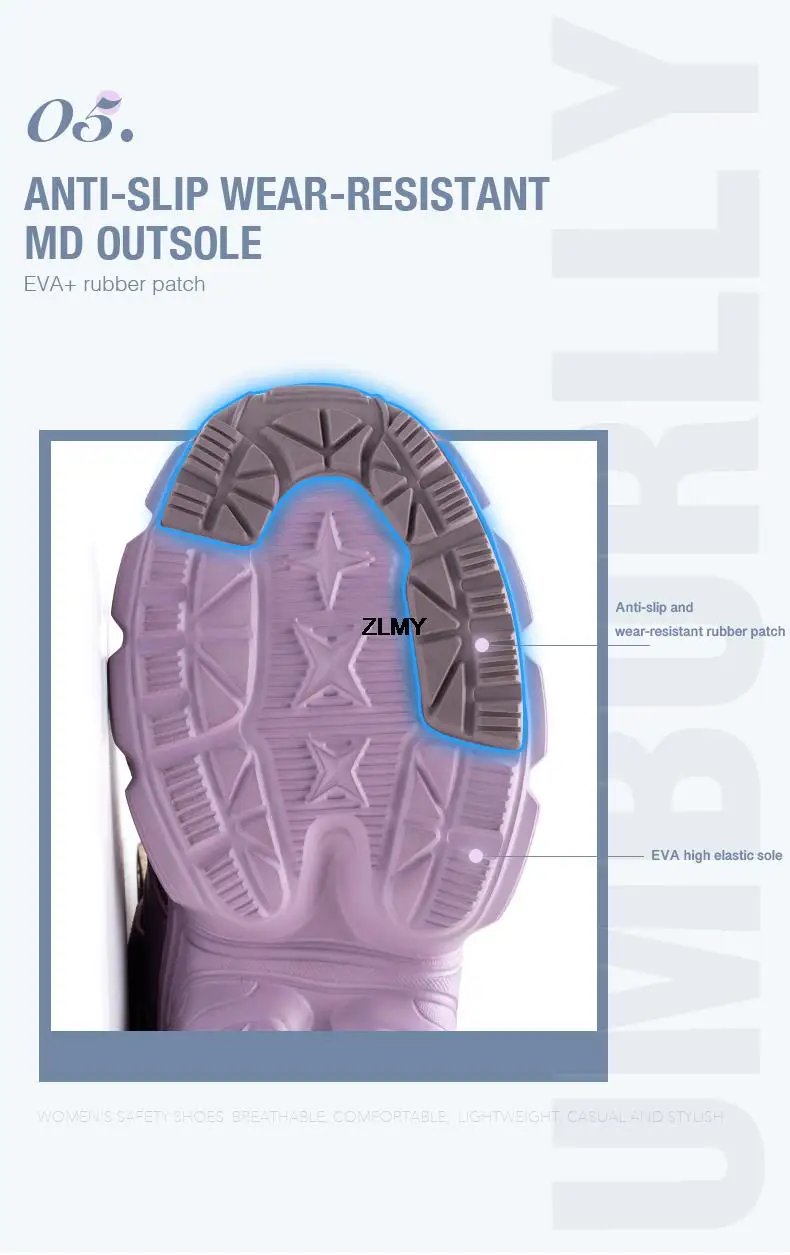 Women Safety Shoes New Steel Toe Work Safety Boots Breathable Working Sneaker Lightweight Sport Work Shoes Woman Boot Industrial