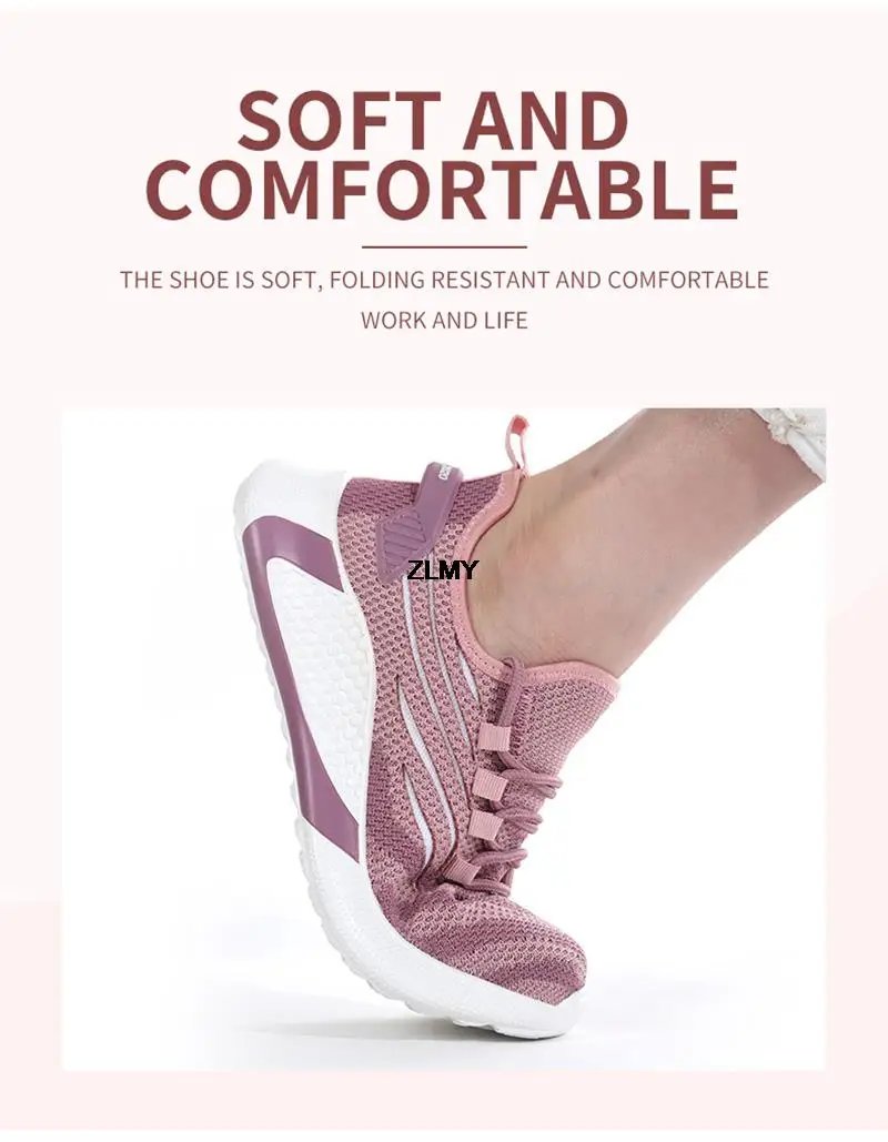 Women Safety Shoes New Steel Toe Work Safety Boots Breathable Working Sneaker Lightweight Sport Work Shoes Woman Boot Industrial