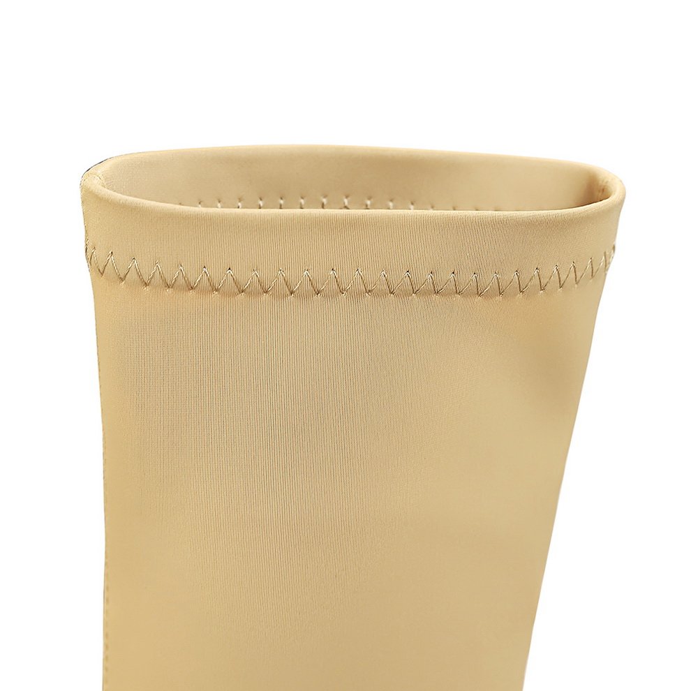 Women 7.5cm 10cm High Heels Silk Sock Boots Green Low Heels Short Ankle Boots Lady Stripper Winter Pointed Toe Satin Sexy Shoes