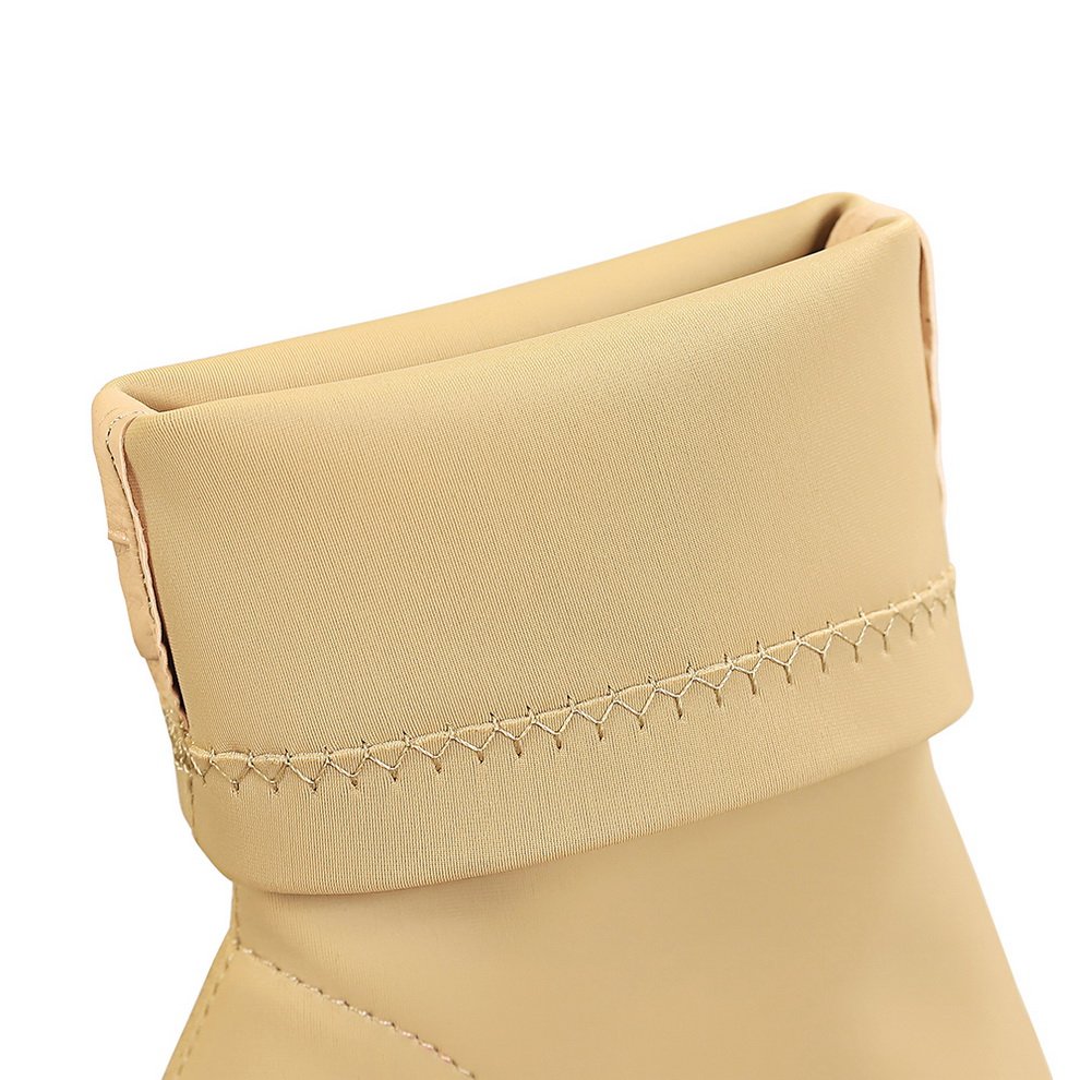 Women 7.5cm 10cm High Heels Silk Sock Boots Green Low Heels Short Ankle Boots Lady Stripper Winter Pointed Toe Satin Sexy Shoes