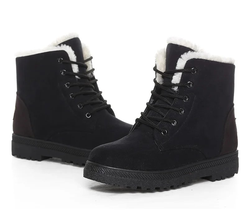 Women Boots Korean Style Women Boots For Winter 2023 Snow Boots Ankle Winter Shoes Women Fur Botas Mujer Low Heels Short Boot