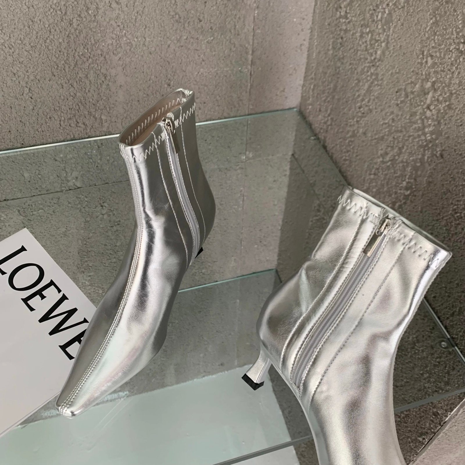 Eilyken Design Ankle Boots Women Fashion Spring Autumn Zipper Square Low Heels Comfortable Soft Leather Short Booties Shoes