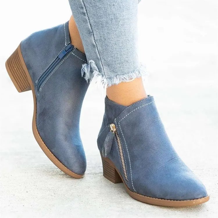 Women Booties 2023 Autumn Suede chelsea Boots Women Fashion Size 43 Platform Boots Side Zipper Heeled Ankle Boots Botas De Mujer Women Booties 2023 Autumn Suede chelsea Boots Women Fashion Size 43 Platform Boots Side Zipper Heeled Ankle Boots Botas De Mujer