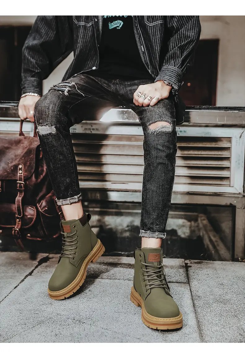 Walking Martin Boots for Men Outdoor Boots Luxury Brands Men's Ankle Boots Winter New High Top Casual Shoes Classic Design