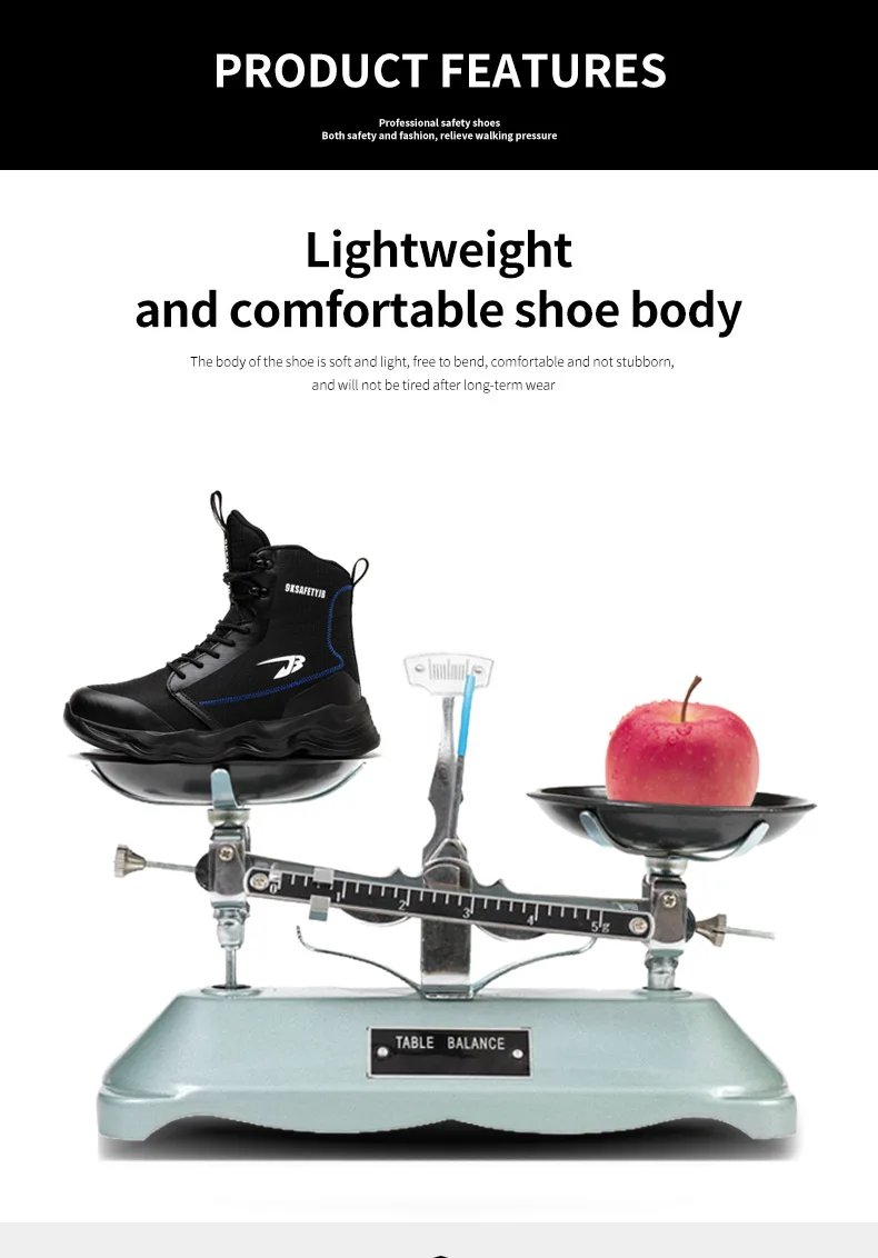 2024 New Safety Shoes Men Boots High Top Work Sneakers Steel Toe Cap&nbsp;Anti-smash Puncture-Proof&nbsp;work Boots Indestructible Shoes