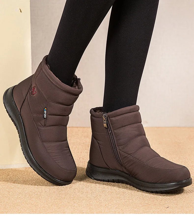 2023 New Women Boots Waterproof Snow Boots For Winter Shoes Women Zipper Ankle Boots Winter Botas Femininas Keep Warm Botines