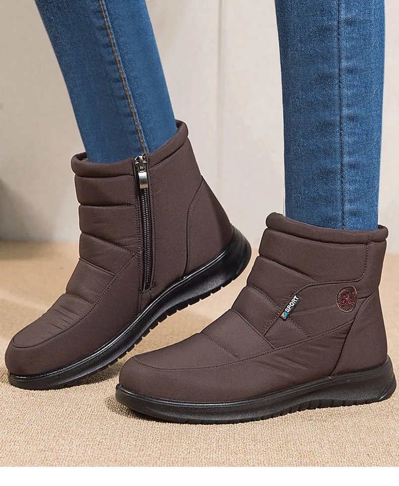 2023 New Women Boots Waterproof Snow Boots For Winter Shoes Women Zipper Ankle Boots Winter Botas Femininas Keep Warm Botines