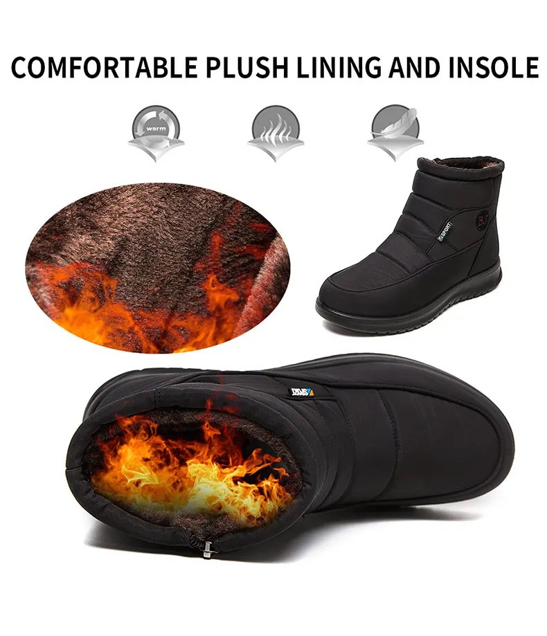 2023 New Women Boots Waterproof Snow Boots For Winter Shoes Women Zipper Ankle Boots Winter Botas Femininas Keep Warm Botines