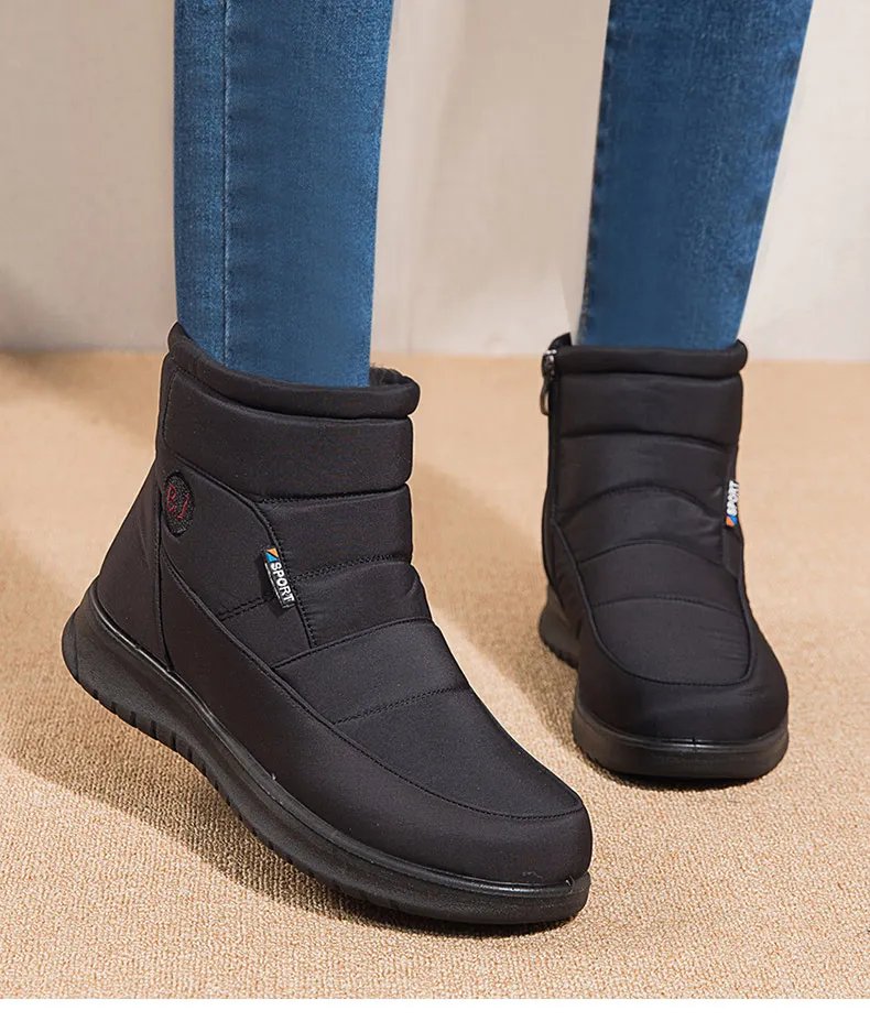 2023 New Women Boots Waterproof Snow Boots For Winter Shoes Women Zipper Ankle Boots Winter Botas Femininas Keep Warm Botines