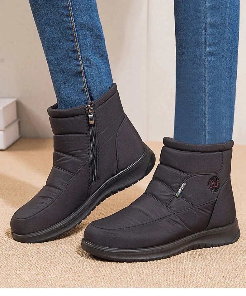 2023 New Women Boots Waterproof Snow Boots For Winter Shoes Women Zipper Ankle Boots Winter Botas Femininas Keep Warm Botines
